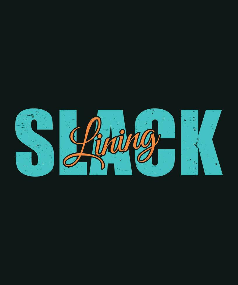 slacklinen typografie en logo stijl ontwerp vector