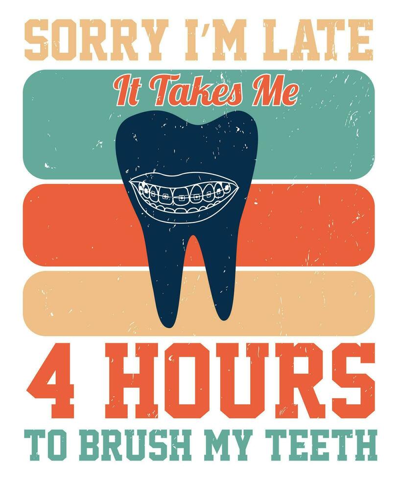 Sorry ik ben laat het duurt me 4 uren naar brusg mijn tanden vector