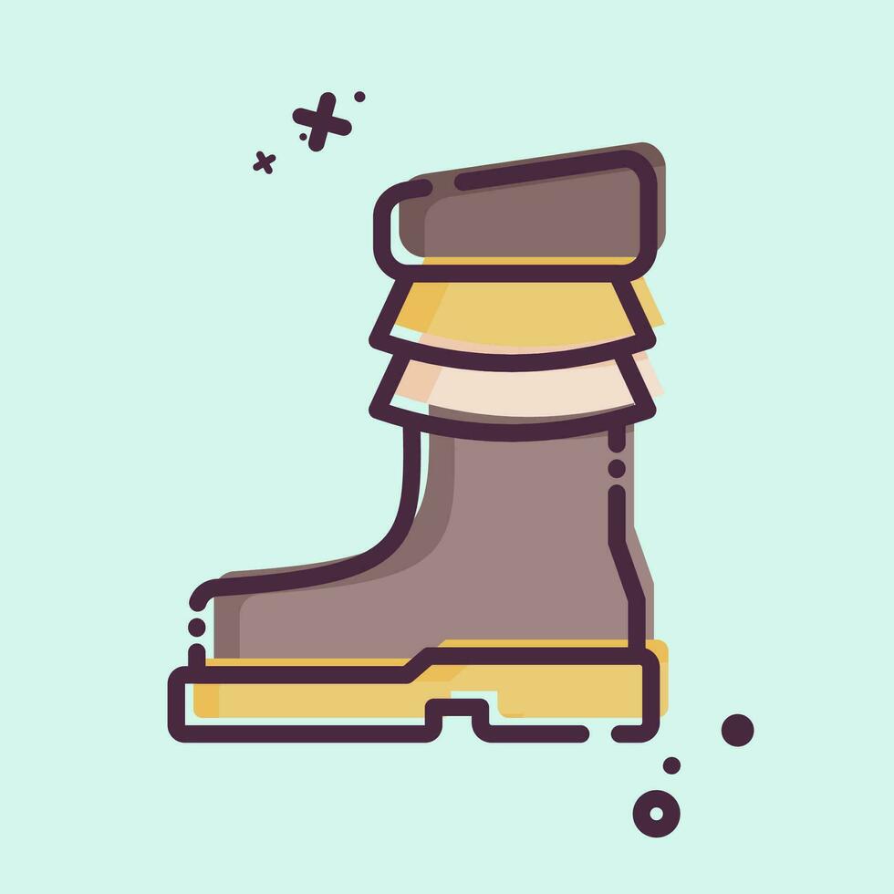 icoon schoenen. verwant naar inheems mensen symbool. mbe stijl. gemakkelijk ontwerp bewerkbaar. gemakkelijk illustratie vector