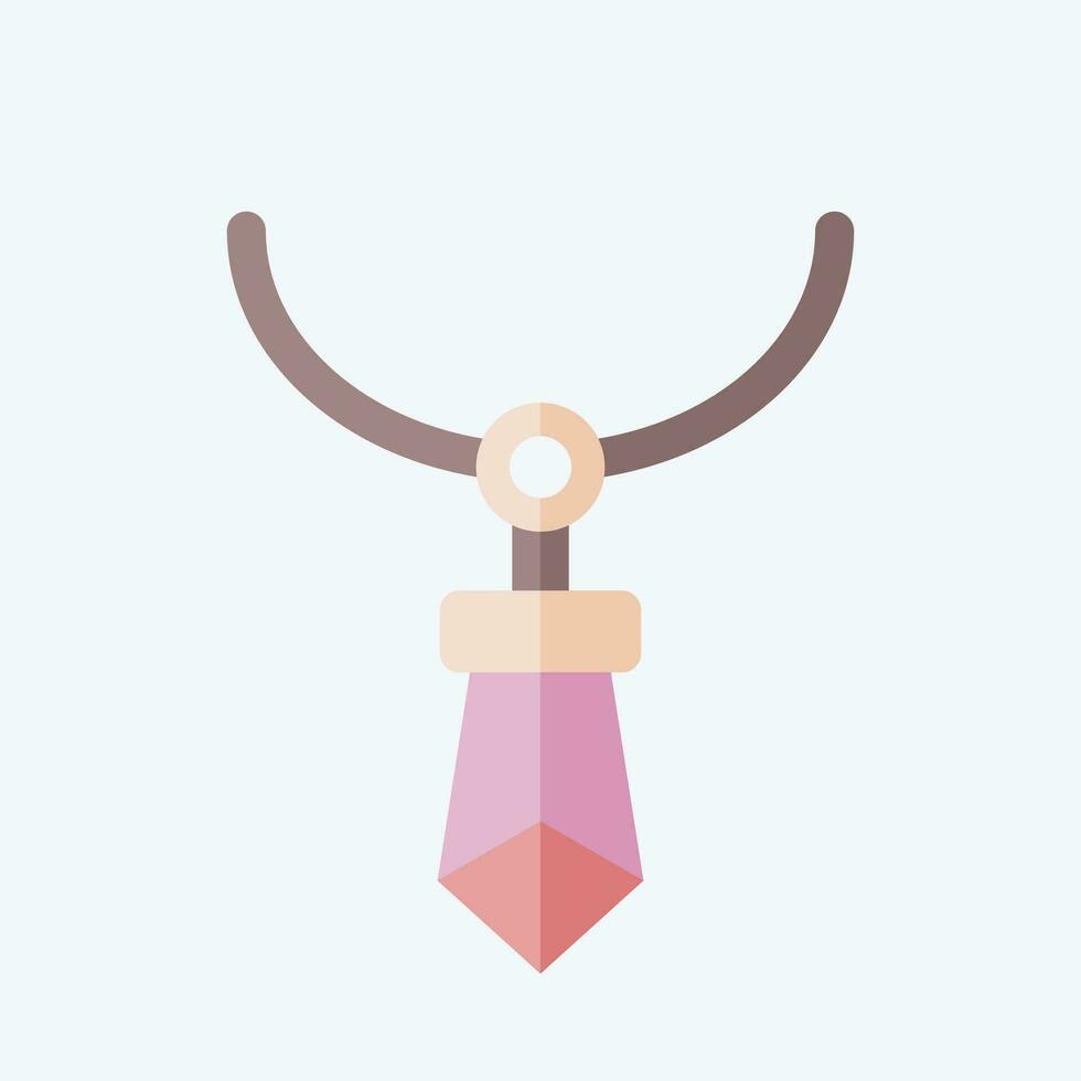 icoon kristal ketting. verwant naar inheems mensen symbool. vlak stijl. gemakkelijk ontwerp bewerkbaar. gemakkelijk illustratie vector