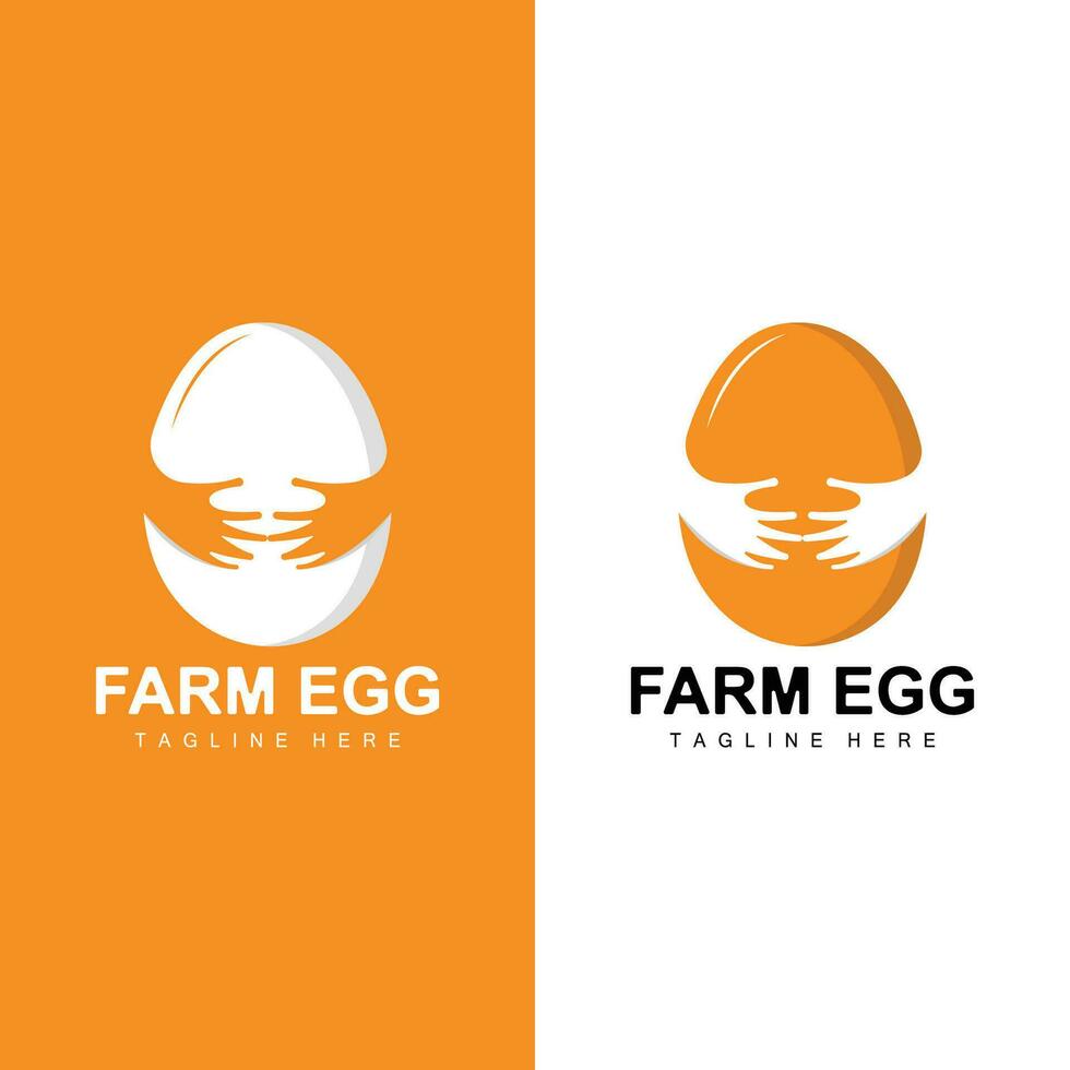 kip ei logo boerderij illustratie sjabloon vector ontwerp