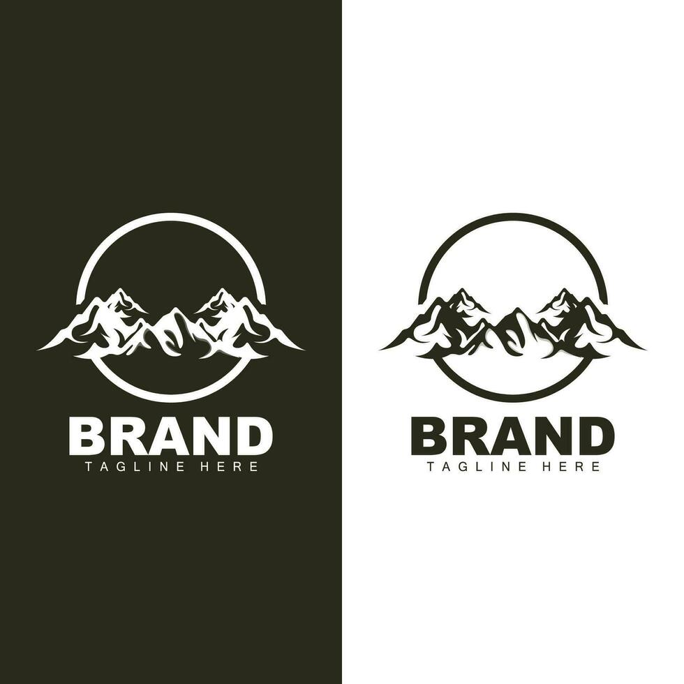 berg logo gemakkelijk illustratie silhouet sjabloon vector ontwerp