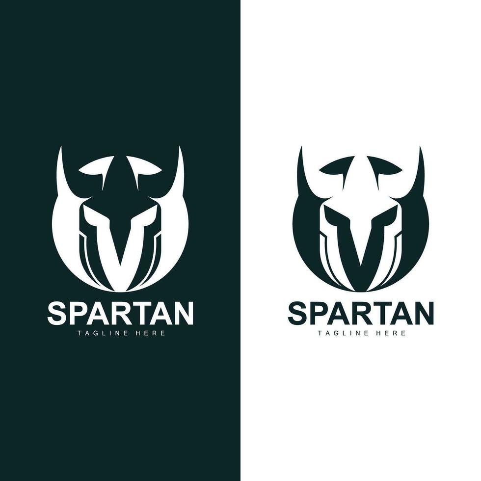 spartaans krijger logo gemakkelijk illustratie silhouet vector ontwerp