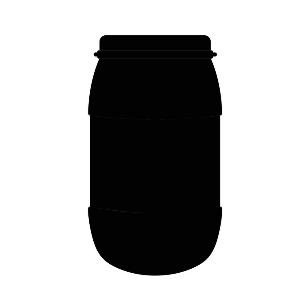 water opslagruimte trommel silhouet. zwart en wit icoon ontwerp elementen Aan geïsoleerd wit achtergrond vector