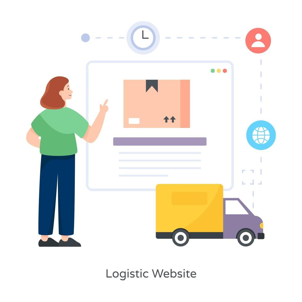 logistieke website vector