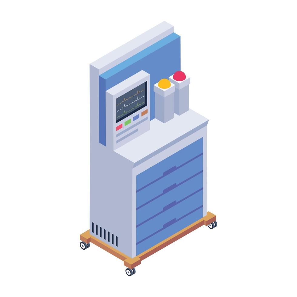 ziekenhuiskast trolley vector