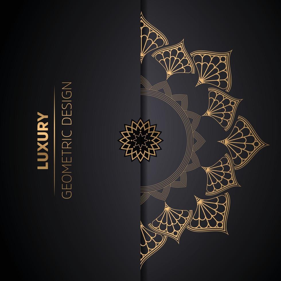 luxe arabisch gouden mandala-achtergrondontwerp vector