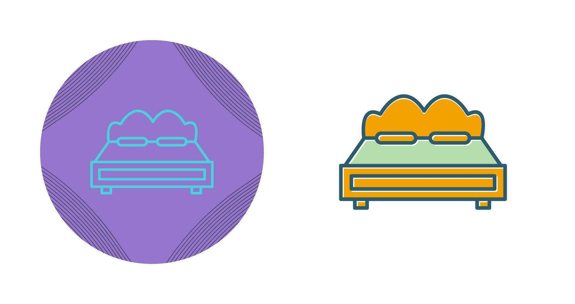 tweepersoonsbed vector icon