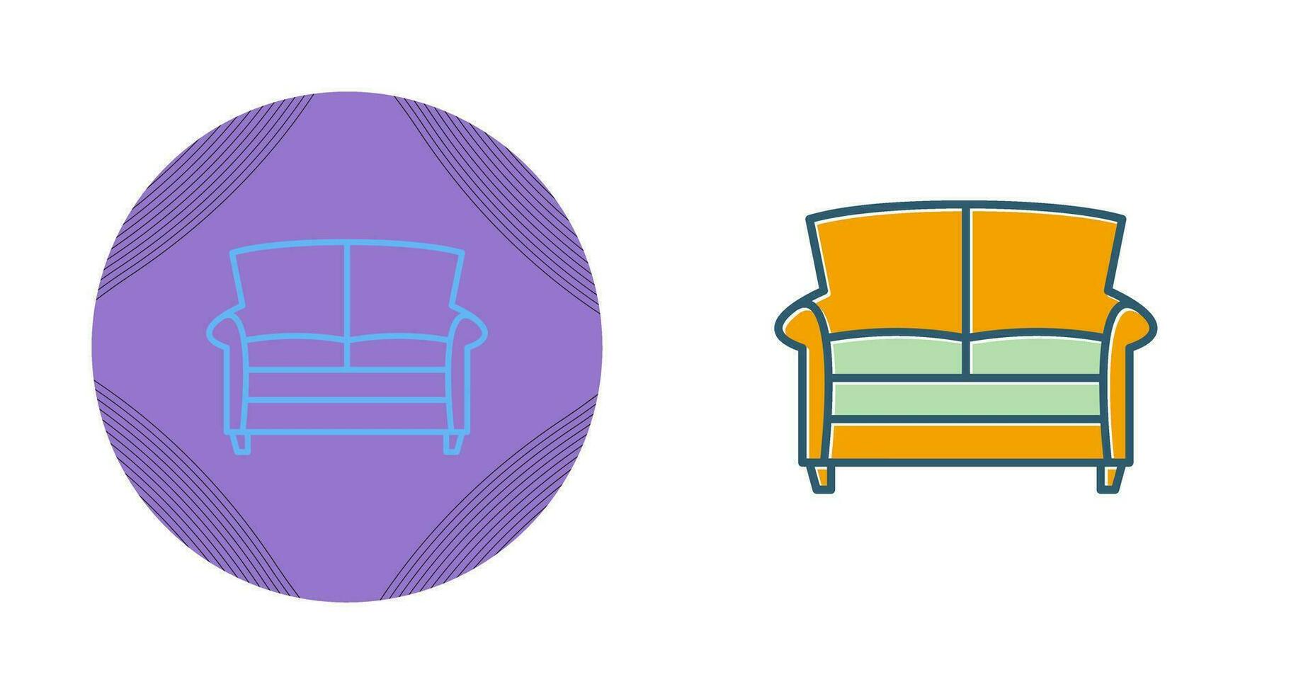 dubbele sofa vector icoon