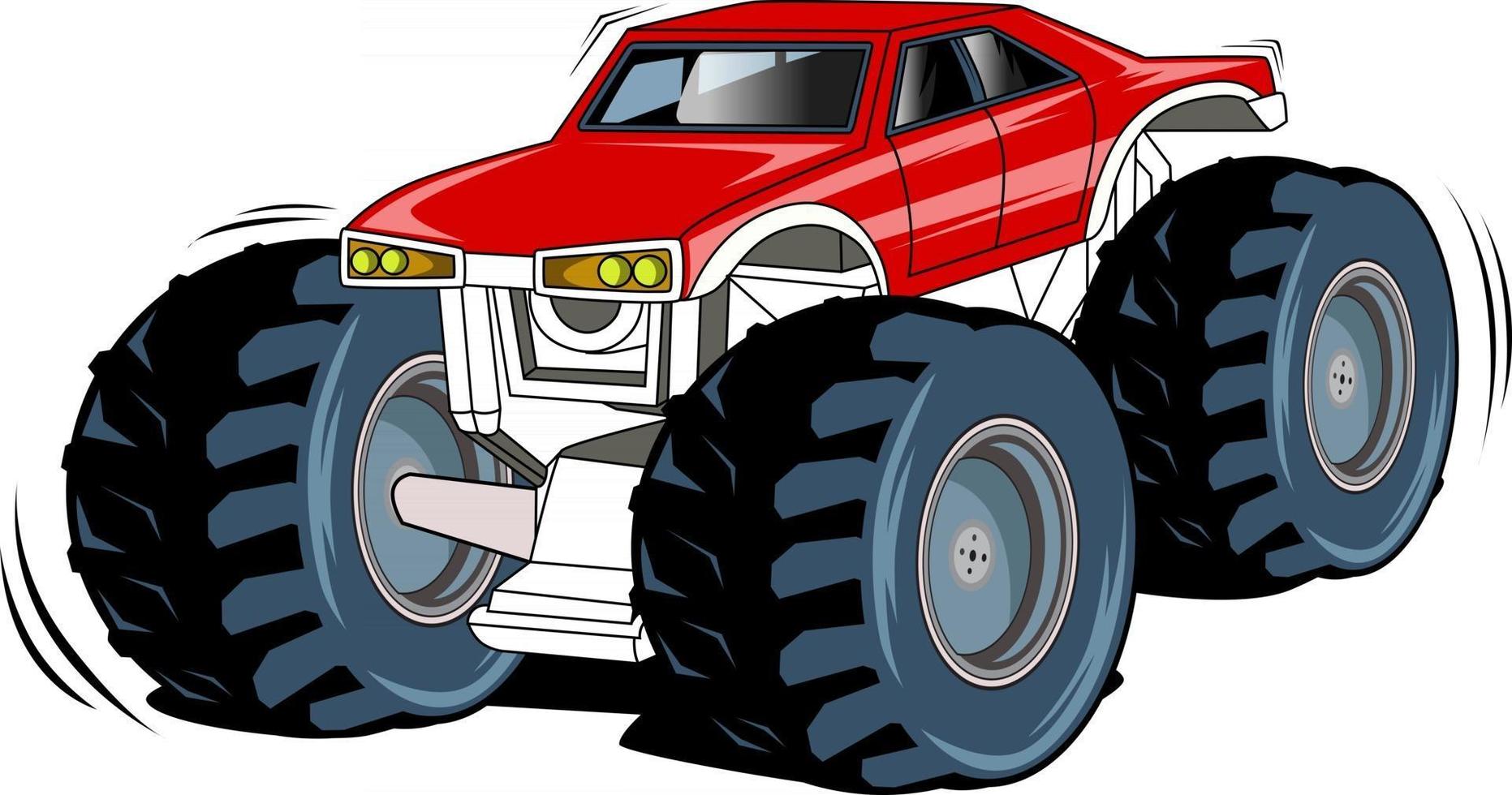 de grote rode monstertruck vector