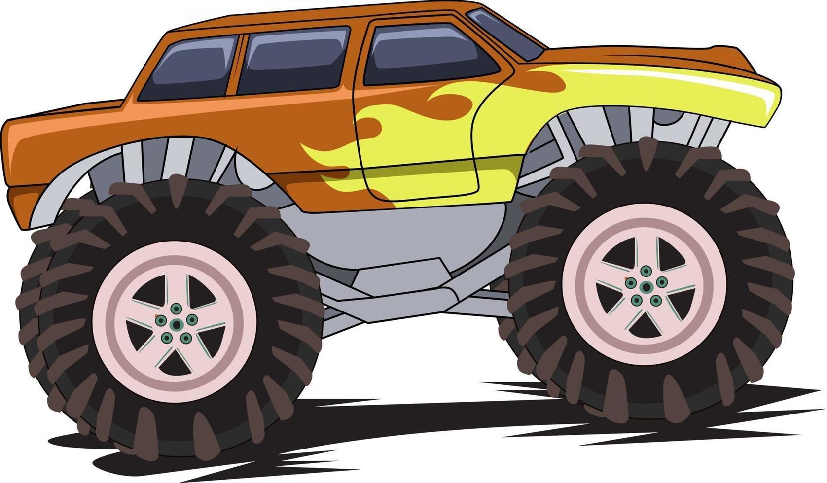 monster truck mascotte logo vector