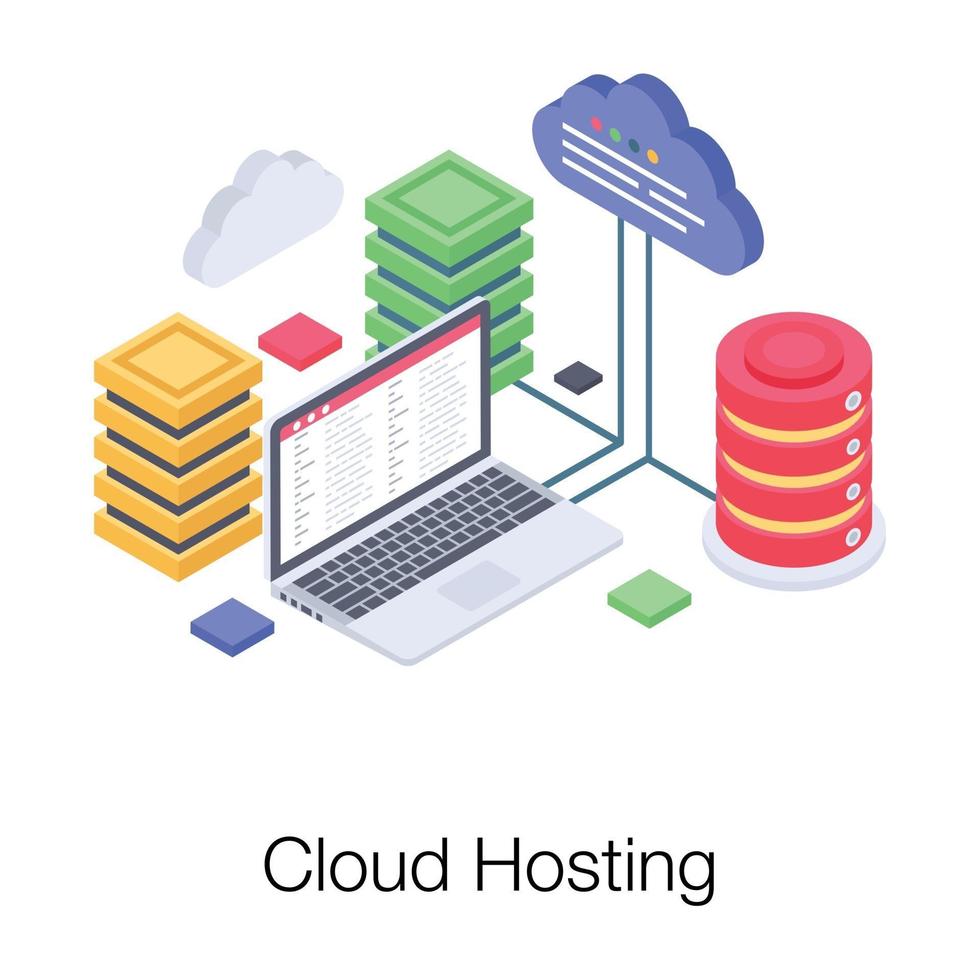 cloud hosting technologie vector