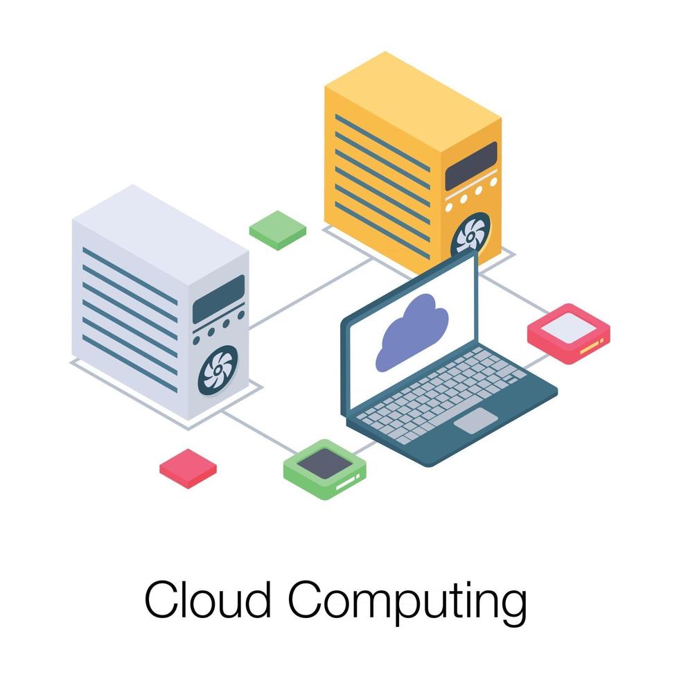 cloud computing-concepten vector