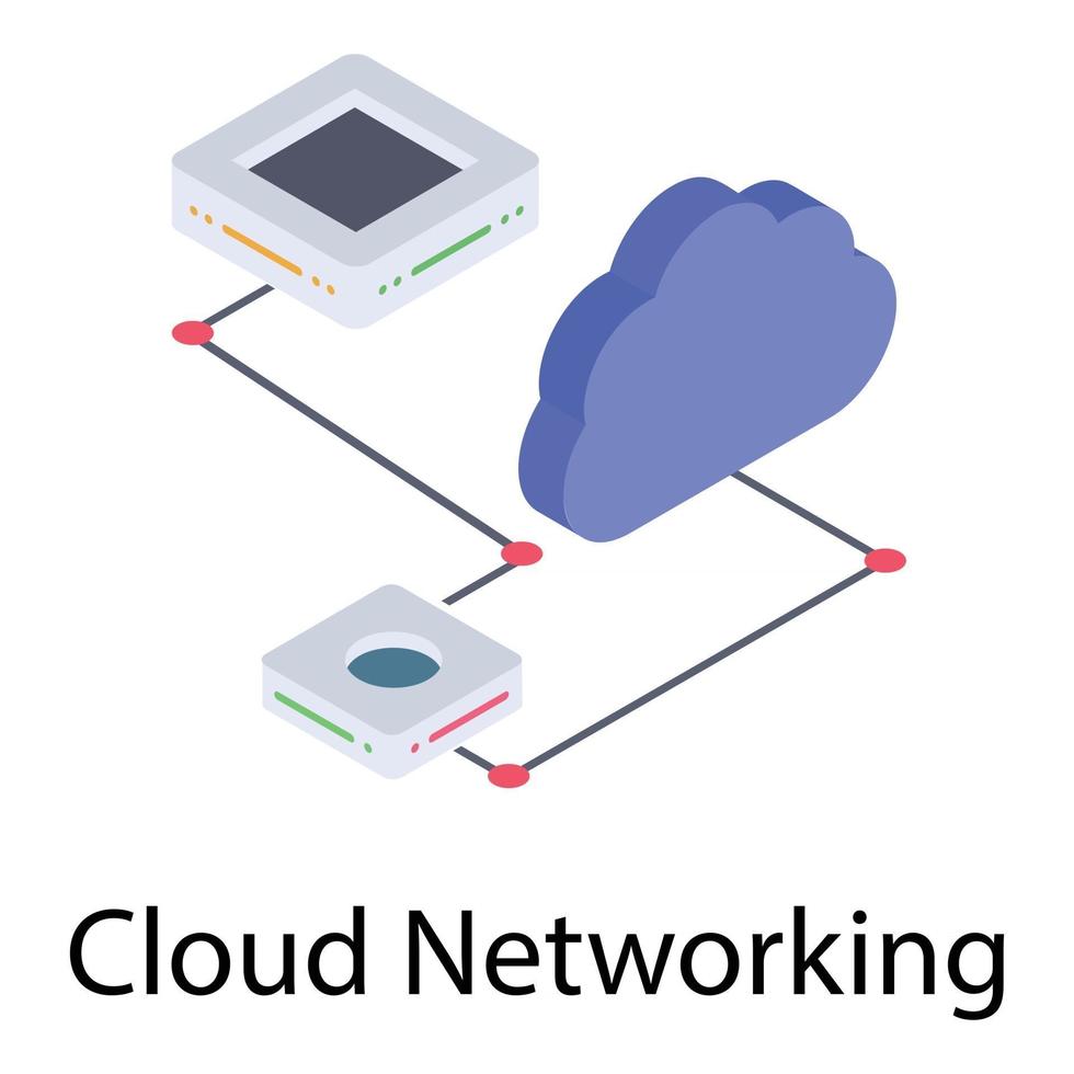 cloud computing-netwerken vector