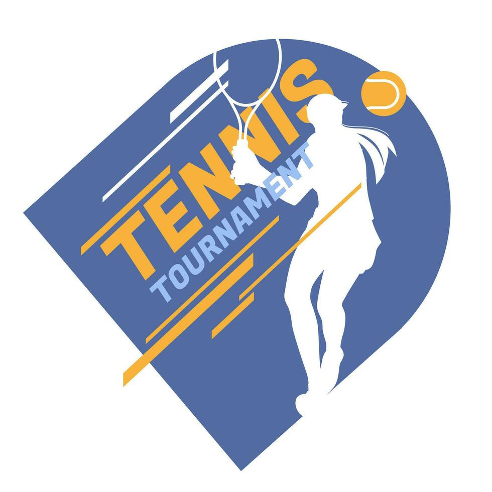 silhouet van een vrouw tennis speler voorbereidingen treffen naar raken de bal. abstract achtergrond. sport- karakter. vector vlak illustratie