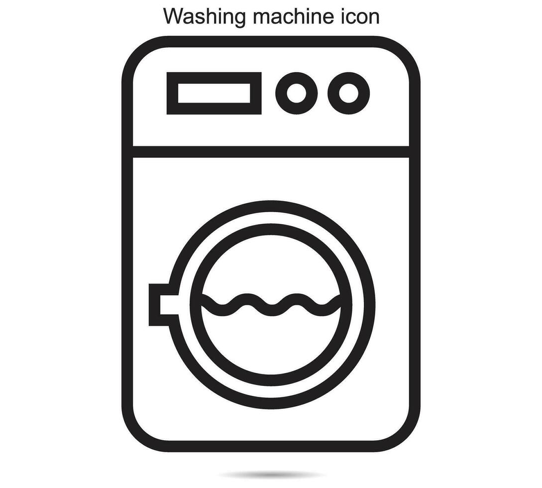 het wassen machine icoon, vector illustratie