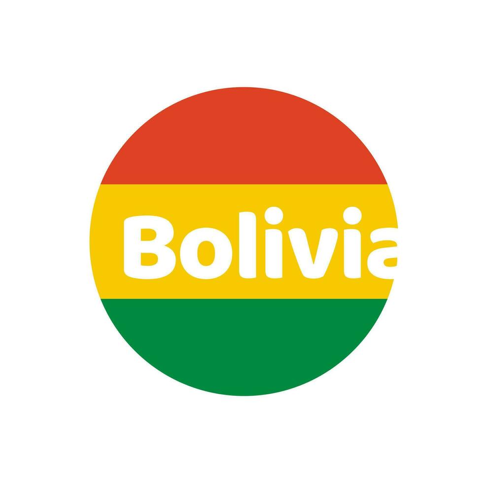 Bolivia land naam vector belettering met nationaal vlag kleur.