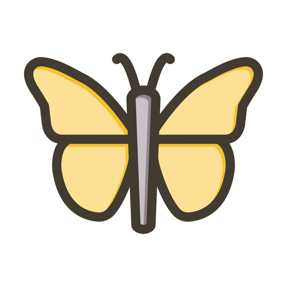 vlinder vector dik lijn gevulde kleuren icoon voor persoonlijk en reclame gebruiken.