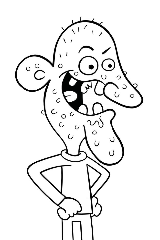 cartoon lelijke man vectorillustratie vector