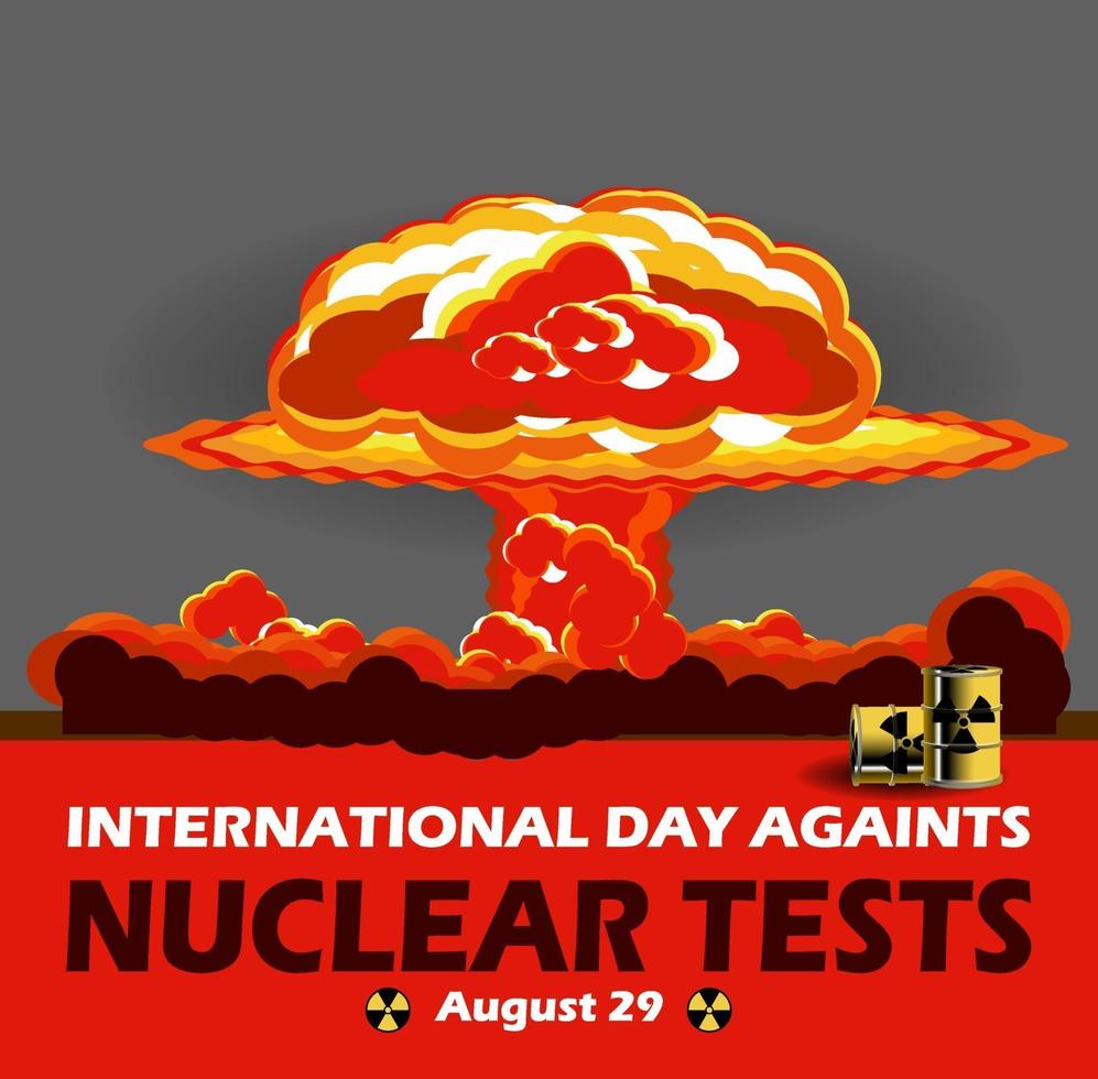 dag tegen kernproeven vectorillustratie, 29 augustus vector