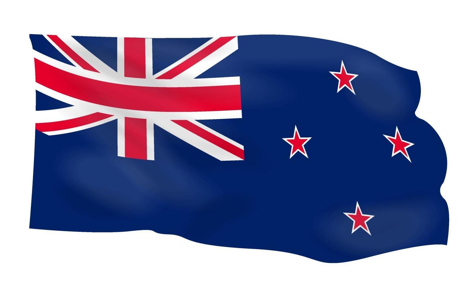 vlag van nieuw-zeeland vector afbeelding