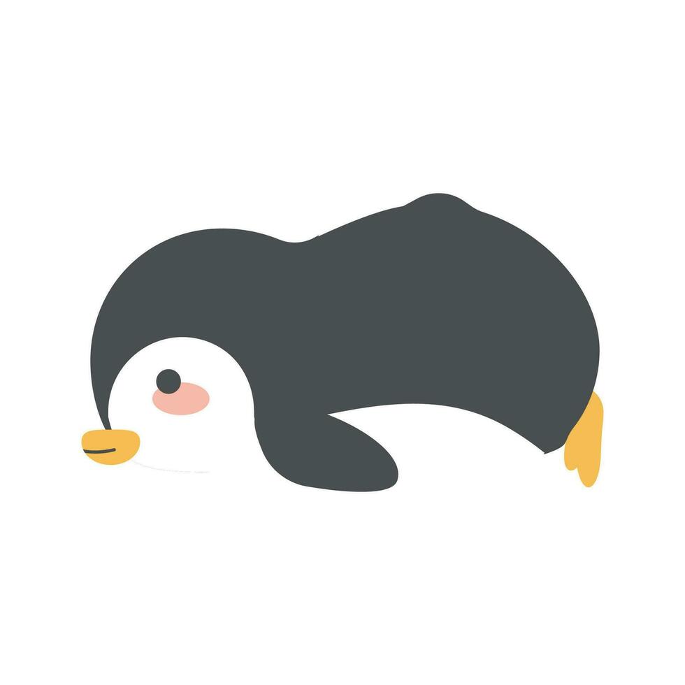 schattig pinguïn slaap dier tekenfilm vector
