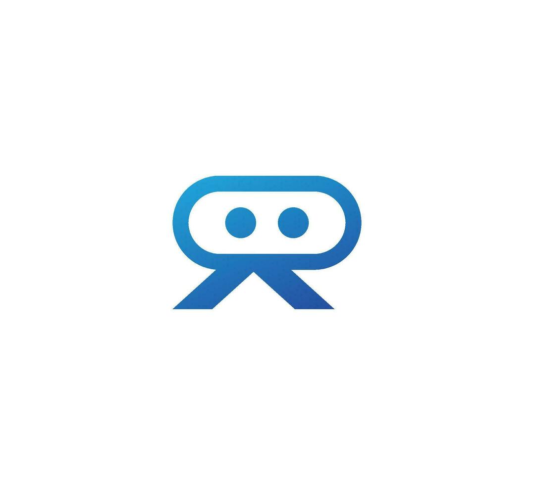 robot logo ontwerp vector