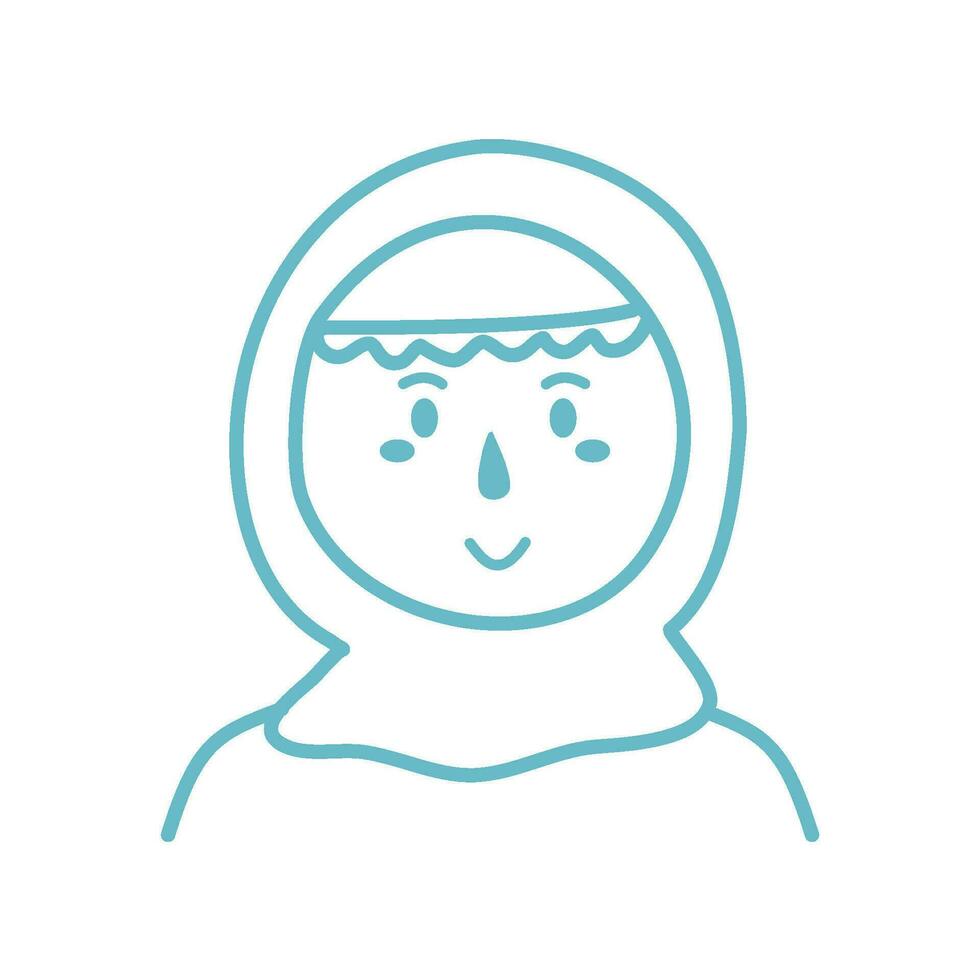 schattig hijab meisje karakter illustratie vector