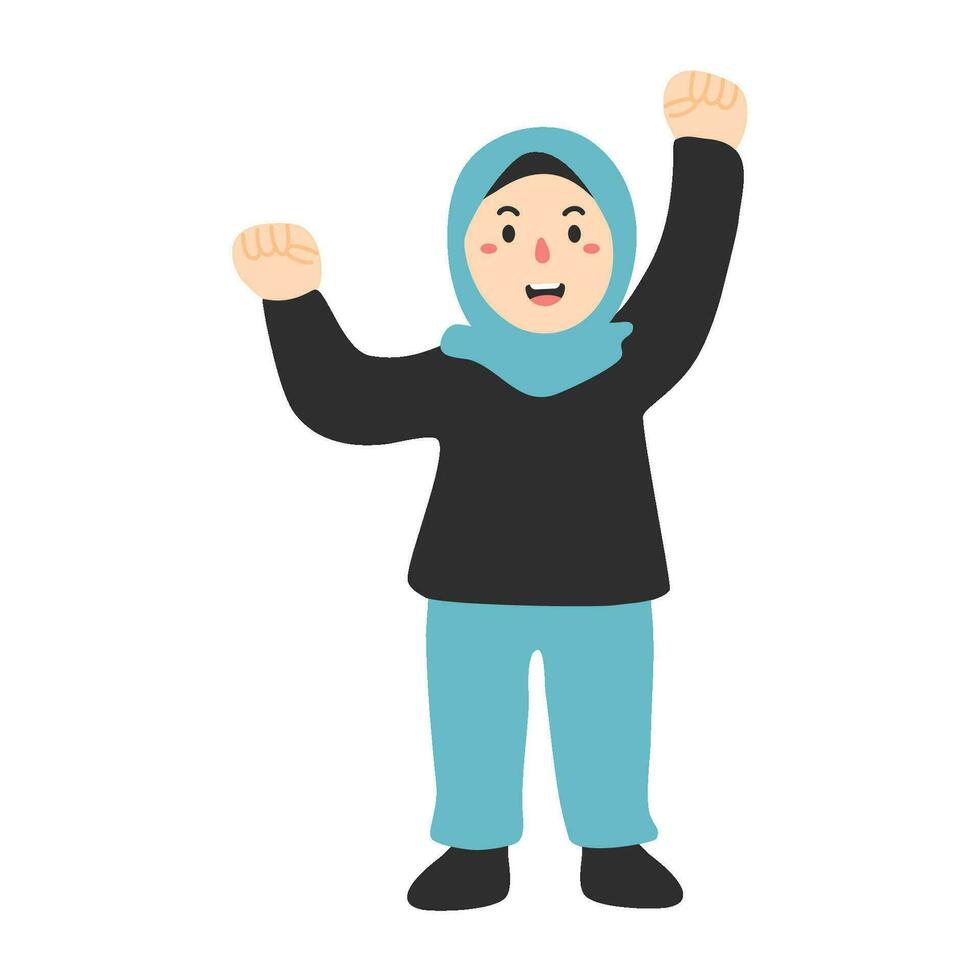 schattig muslimah vervelend hijab illustratie vector