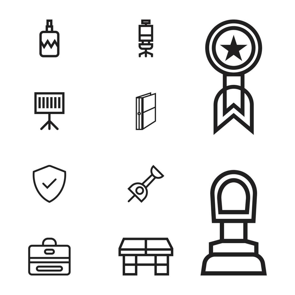 kantoor icoon en logo ontwerp vector