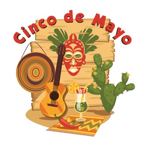 Cinco de Mayo. Vector illustratie.