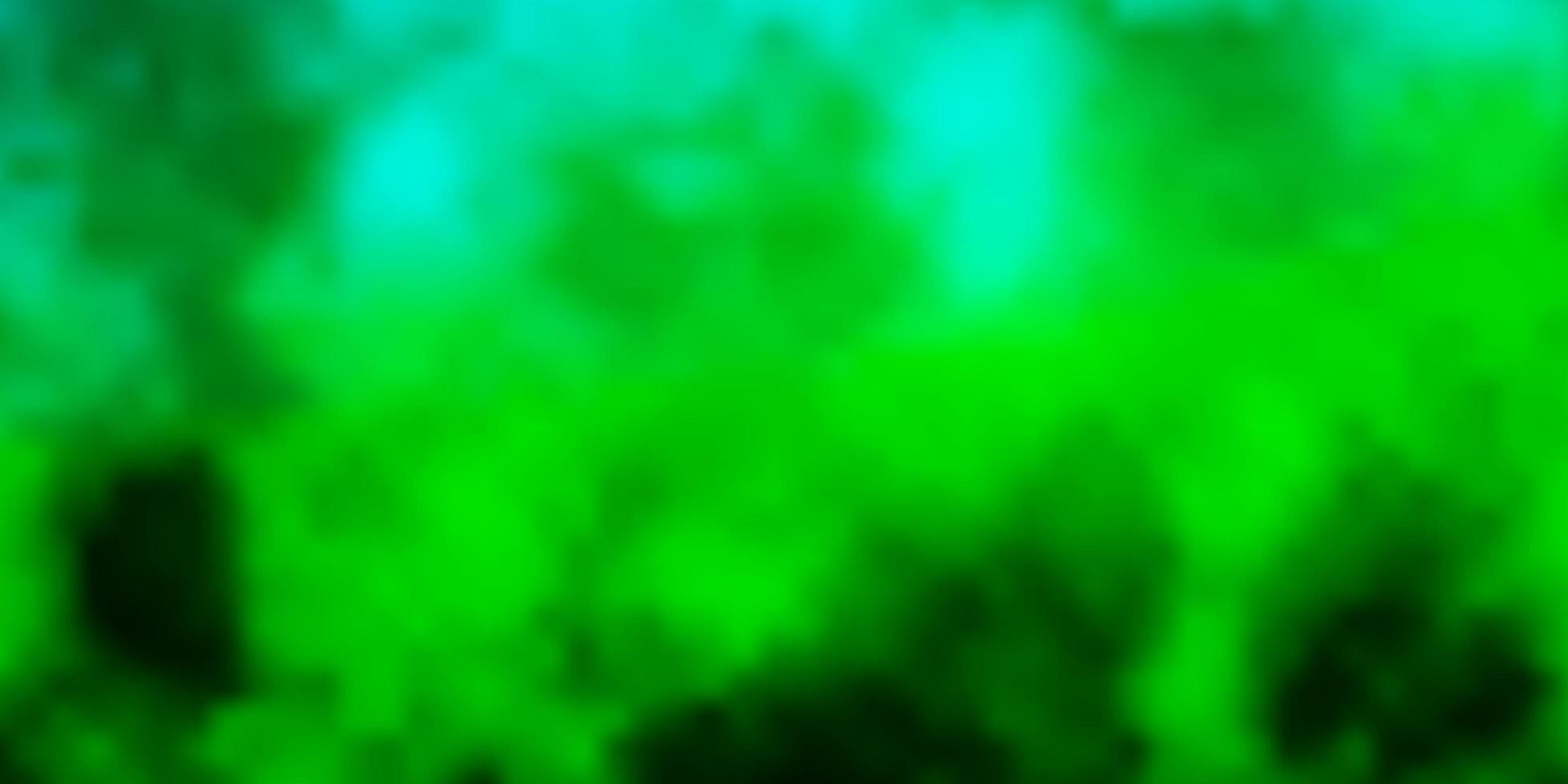 lichtblauwe, groene vectorlay-out met cloudscape. vector