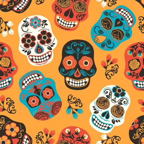 Dia de los muertos. Dag van de Doden. Naadloos patroon. vector