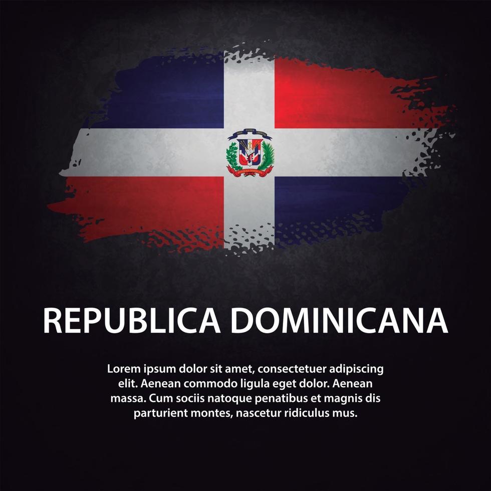 republica dominicana vlag borstel vector