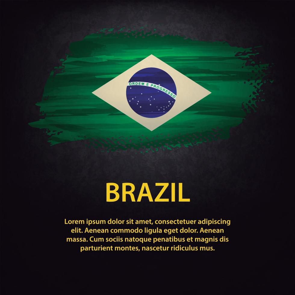 braziliaanse vlag borstel vector