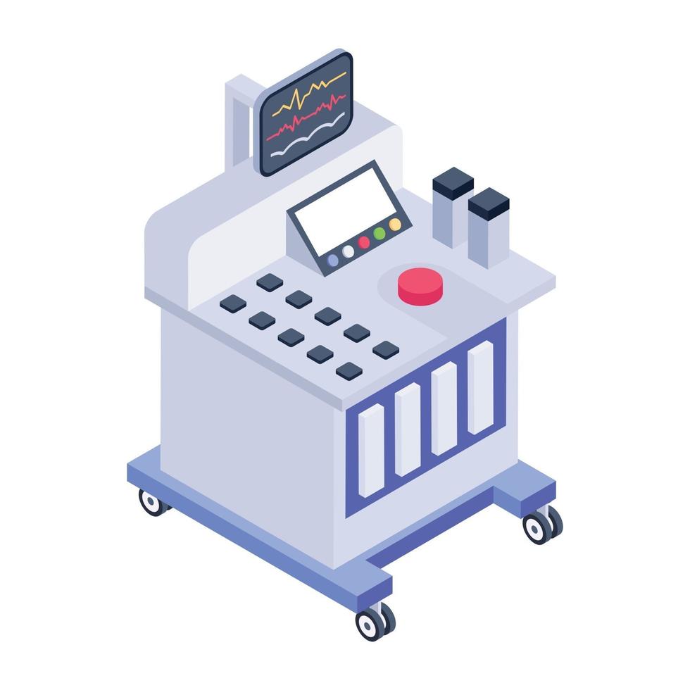 ECG-bewakingsmachine vector