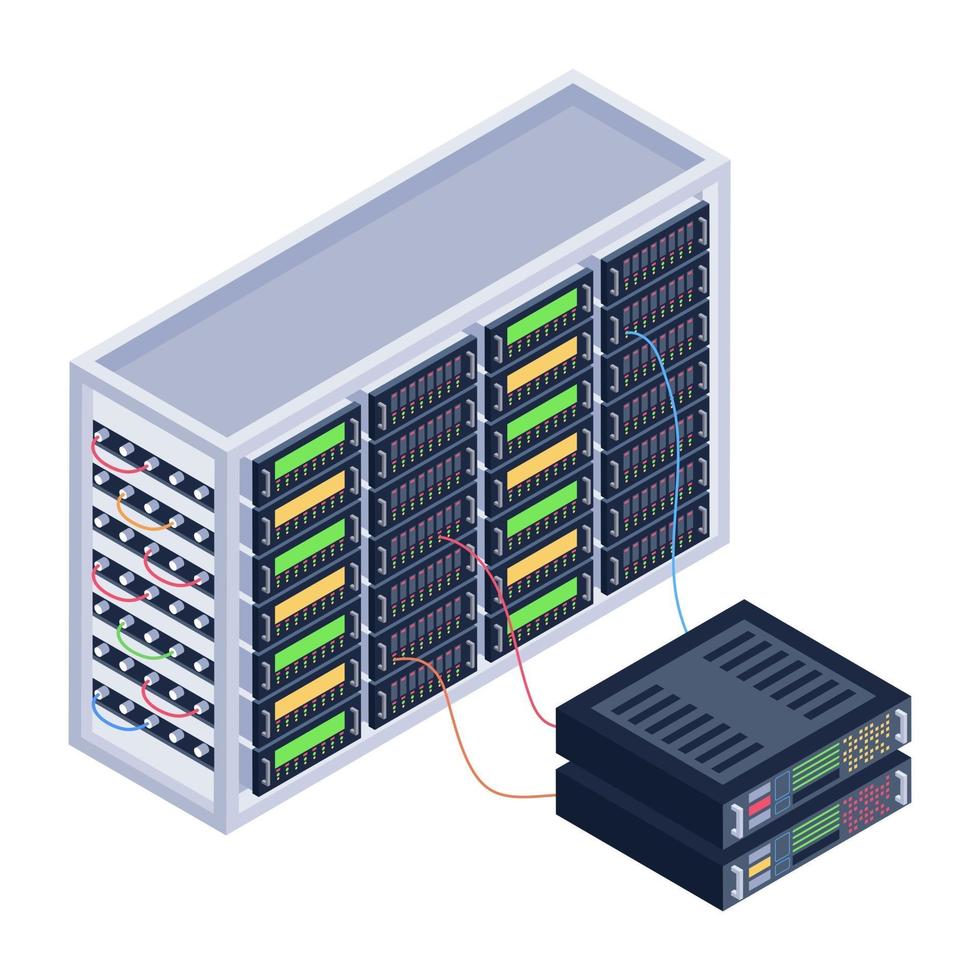 server racks en ruimte vector