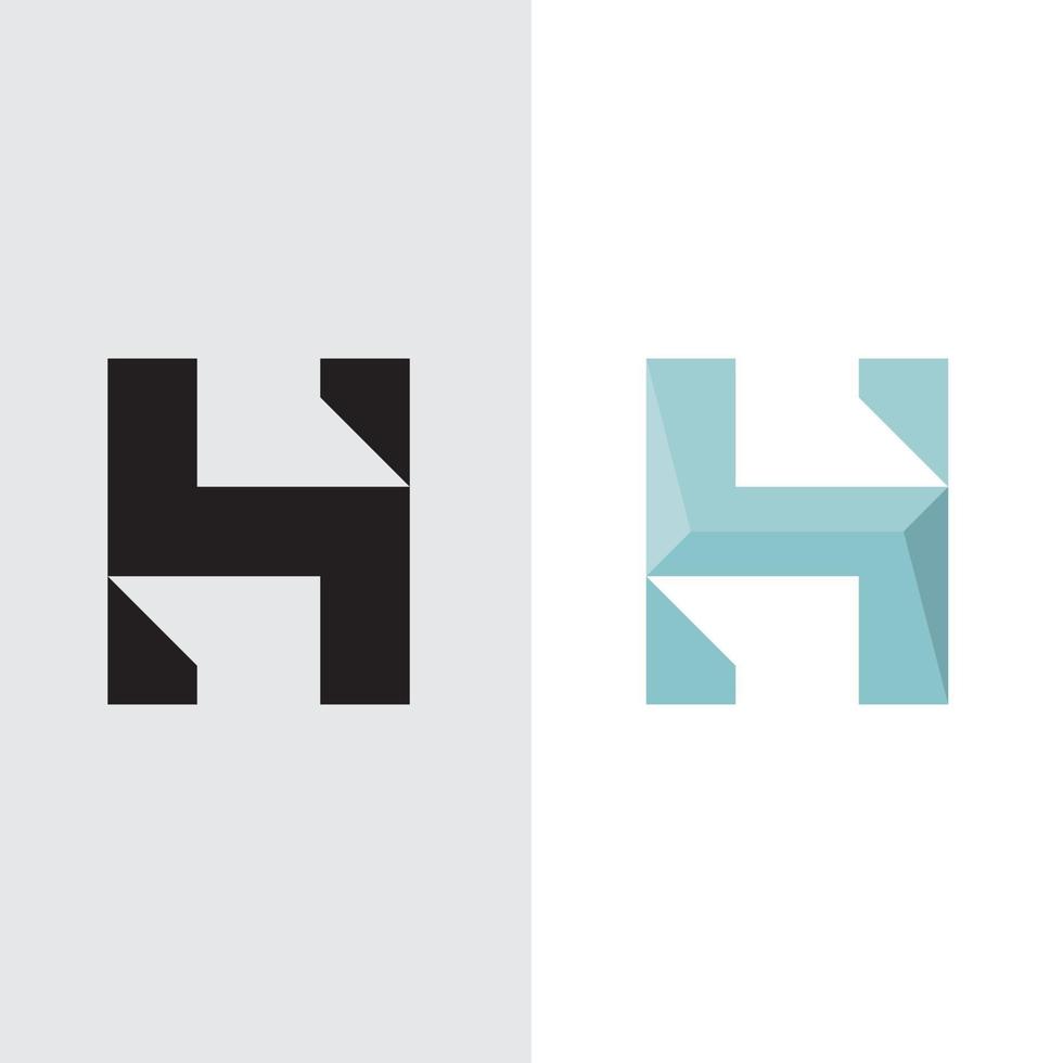 letter h monogram logo ontwerpsjabloon vector