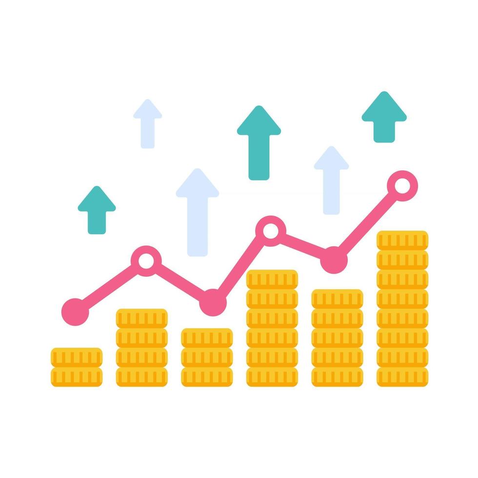 boom dollar munten vector groeiend bedrijfsinvestering inkomen concept