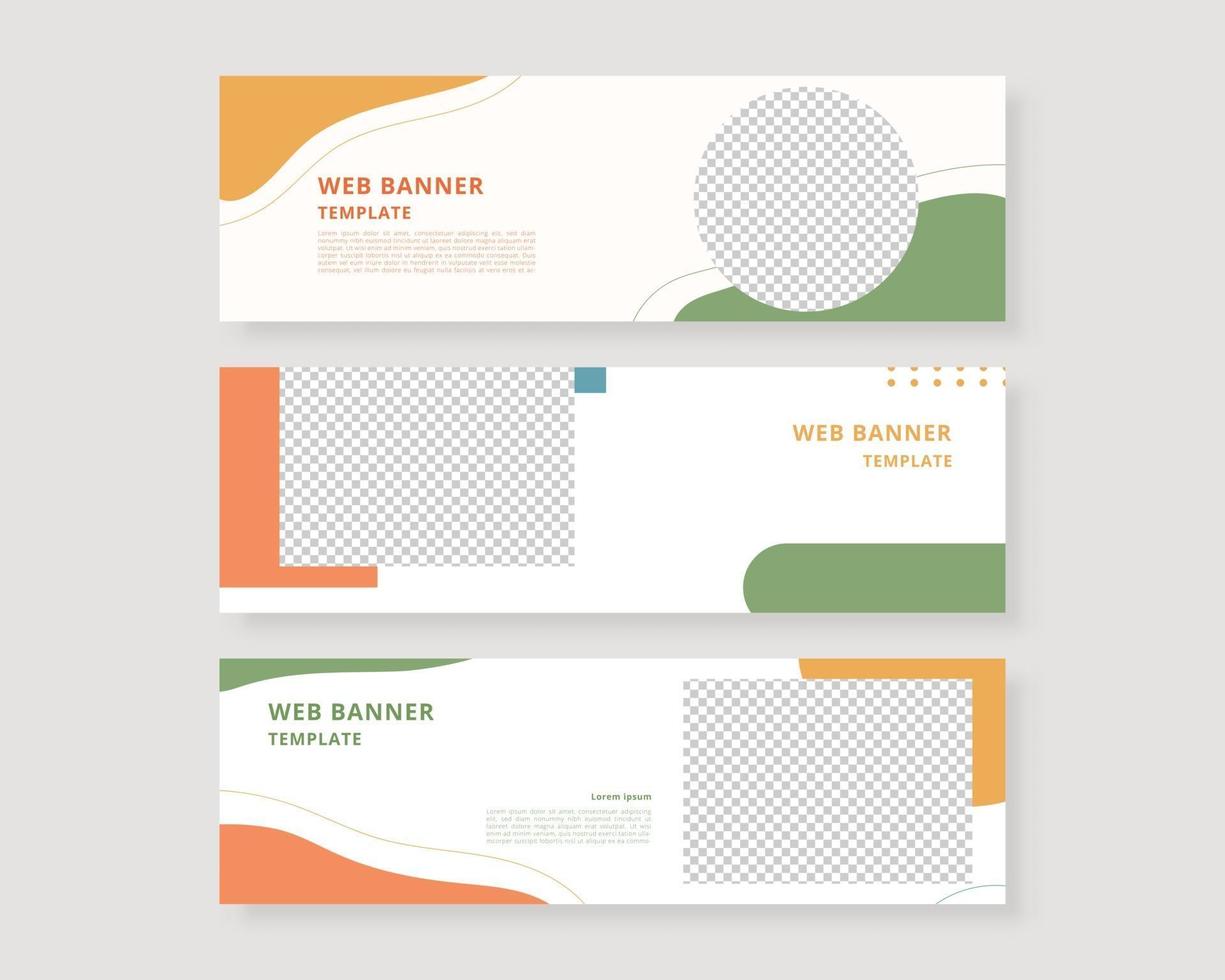 webbanner sjabloon set. collectie van horizontale banners ontwerp. vectorillustratie. vector