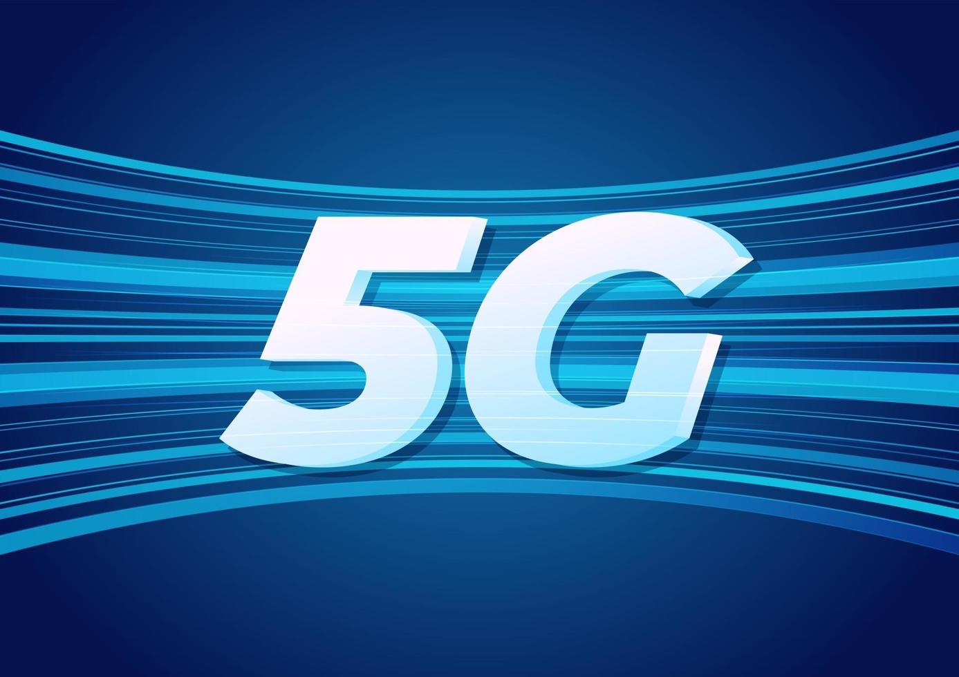 5g snelheid nieuwe draadloze internet wifi-verbinding. vector