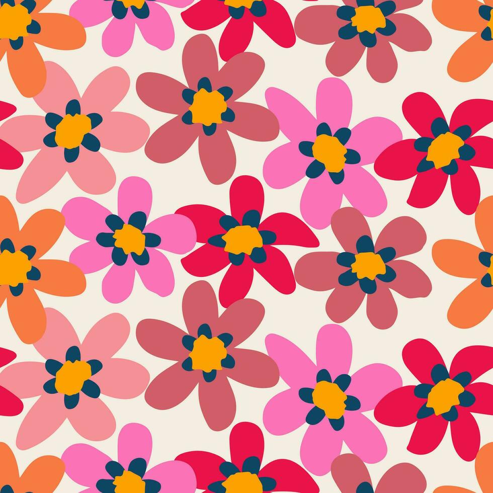 hand- getrokken bloemen, naadloos patronen met bloemen voor kleding stof, textiel, kleding, omhulsel papier, omslag, banier, huis decor, abstract achtergronden. vector