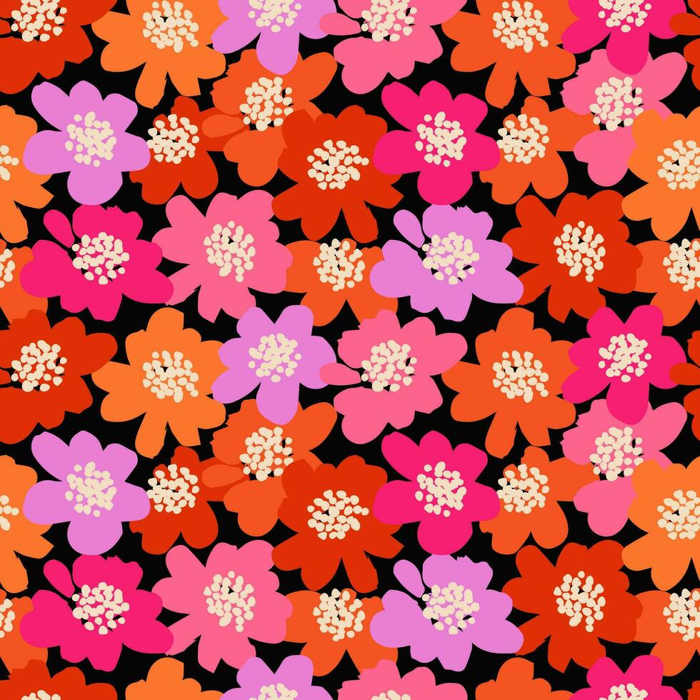 hand- getrokken bloemen, naadloos patronen met bloemen voor kleding stof, textiel, kleding, omhulsel papier, omslag, banier, huis decor, abstract achtergronden. vector