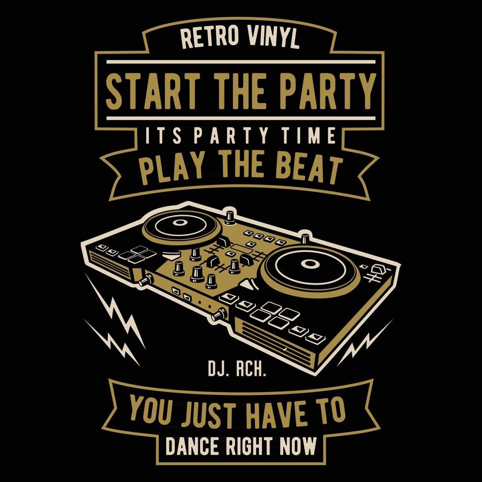 retro vinyl ster het feest vector
