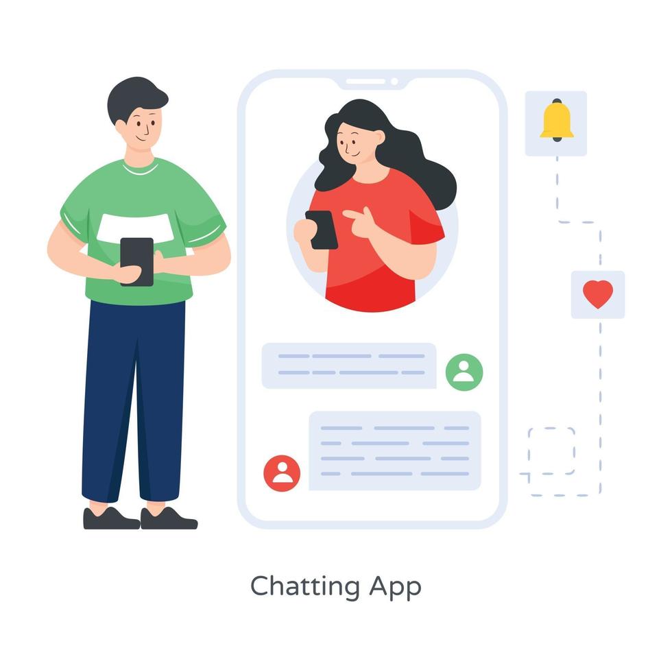 chatten mobiele app vector