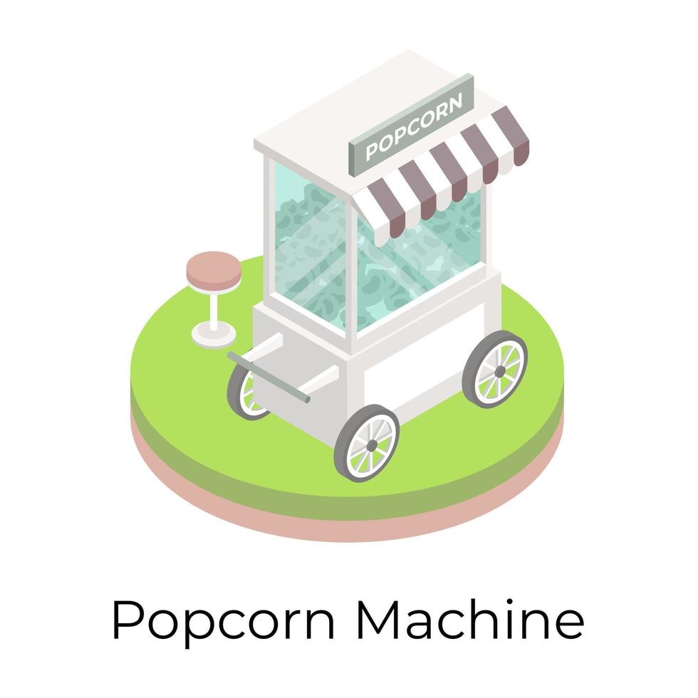 Popcorn machine vector