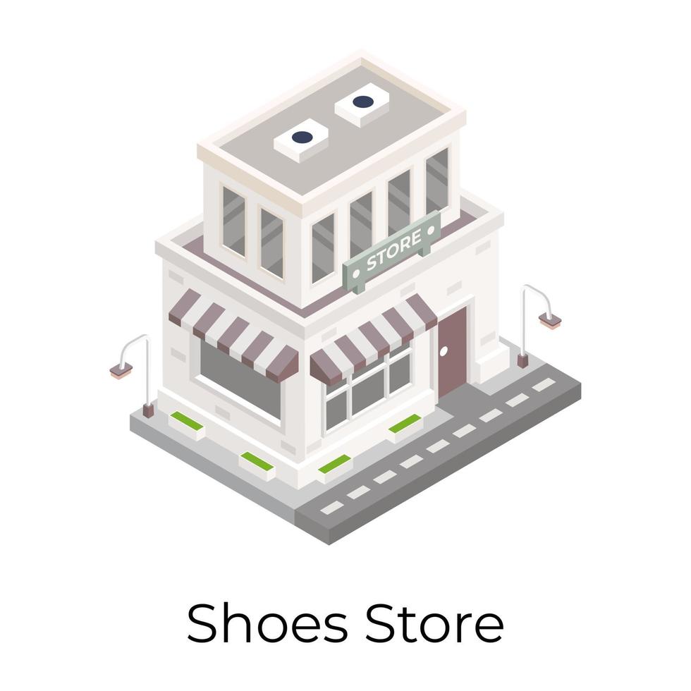 schoenen winkel en winkel vector