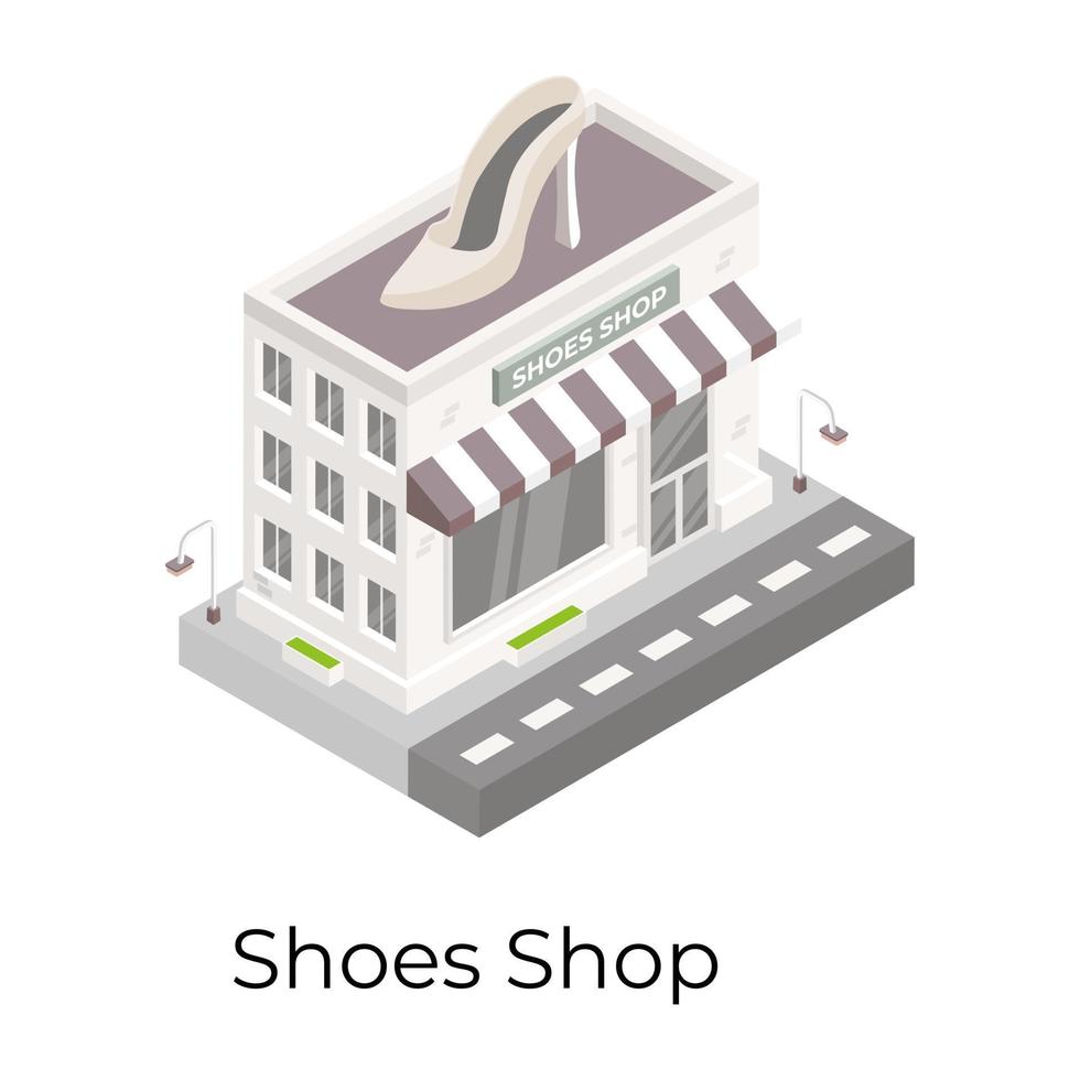 schoenen winkel gebouw vector