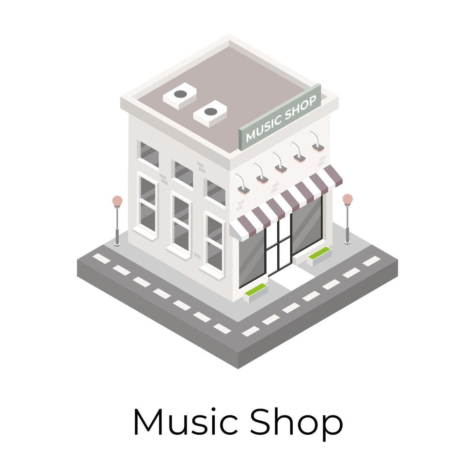 muziek winkel studio vector