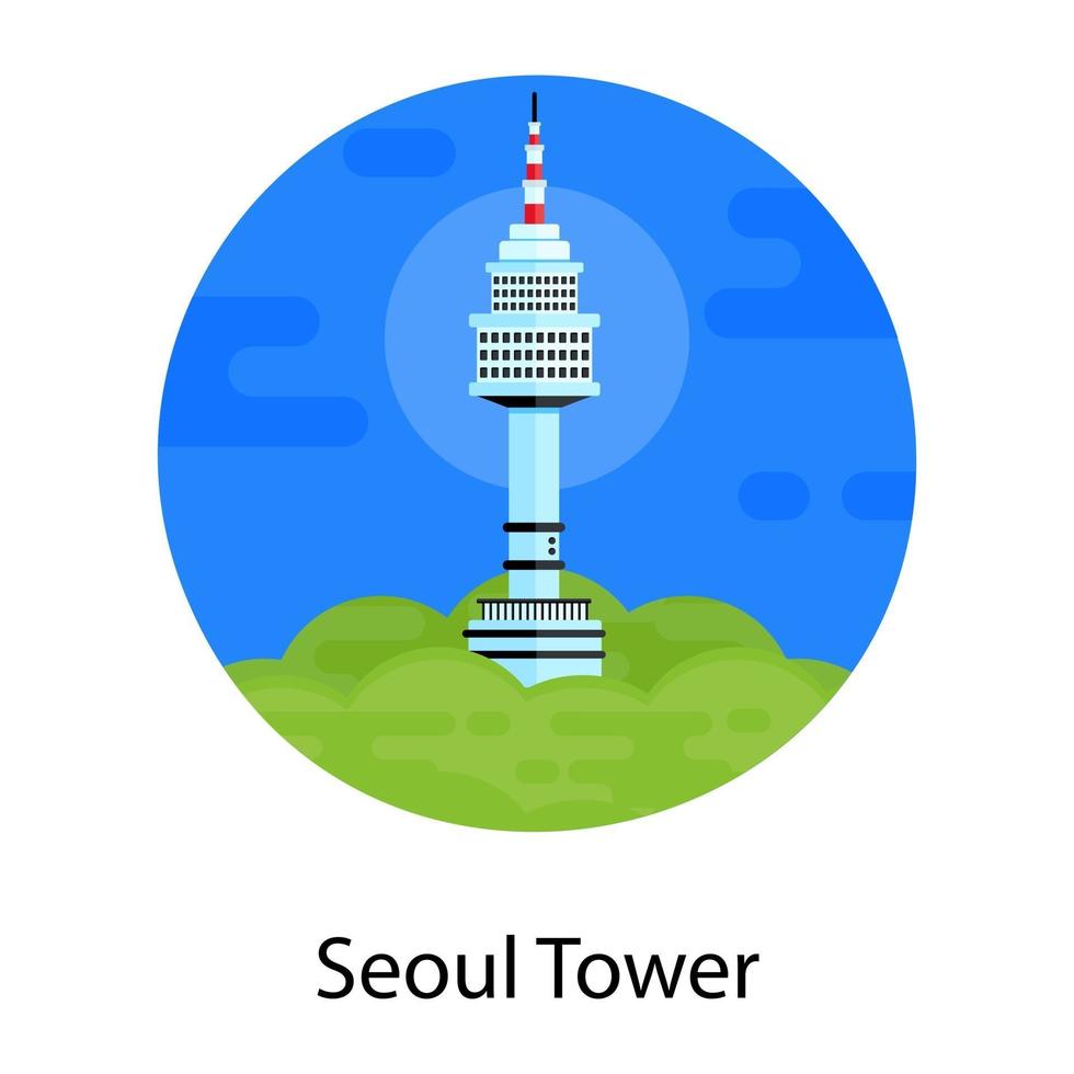 seoel toren bezienswaardigheid vector